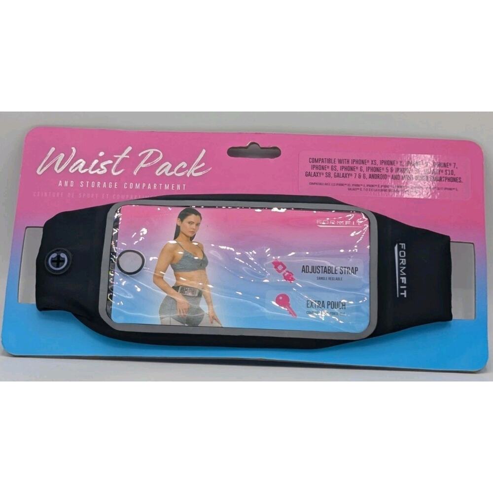 FormFit Waist Fanny Pack And Phone Storage Compartment Adjustable Strap New